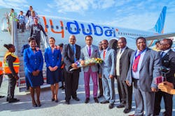 flydubai Inaugural flight to Kilimanjaro with new Boeing 737 MAX 8 aircraft on December 15, 2017