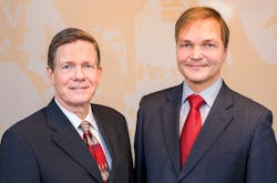 John Jarrell is the head of IT for Amadeus, left, Alexander Michael, director of consulting, digital transformation, Frost and Sullivan John Jarrell is the head of IT for Amadeus, left, Alexander Michael, director of consulting, digital transformation, Frost and Sullivan