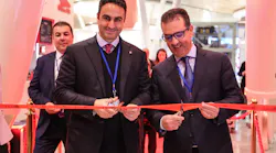 Hassan El-Houry, Group CEO NAS with Youssef Jroundi, Director, Sales and Marketing, ONDA inaugurating the NAS Pearl Lounge in Marrakech.