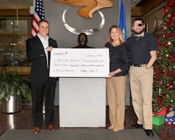 Dana Fiatarone, Sikorsky Vice President, Commercial Systems & Services; Eileen Minogue, PALS Executive Director; and Marine Staff Sgt. David Crouse, a Connecticut Wounded Warrior Dana Fiatarone, Sikorsky Vice President, Commercial Systems & Services; Eileen Minogue, PALS Executive Director; and Marine Staff Sgt. David Crouse, a Connecticut Wounded Warrior