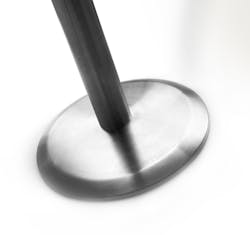 A low profile Tensabarrier base, in a brushed steel finish. A low profile Tensabarrier base, in a brushed steel finish.