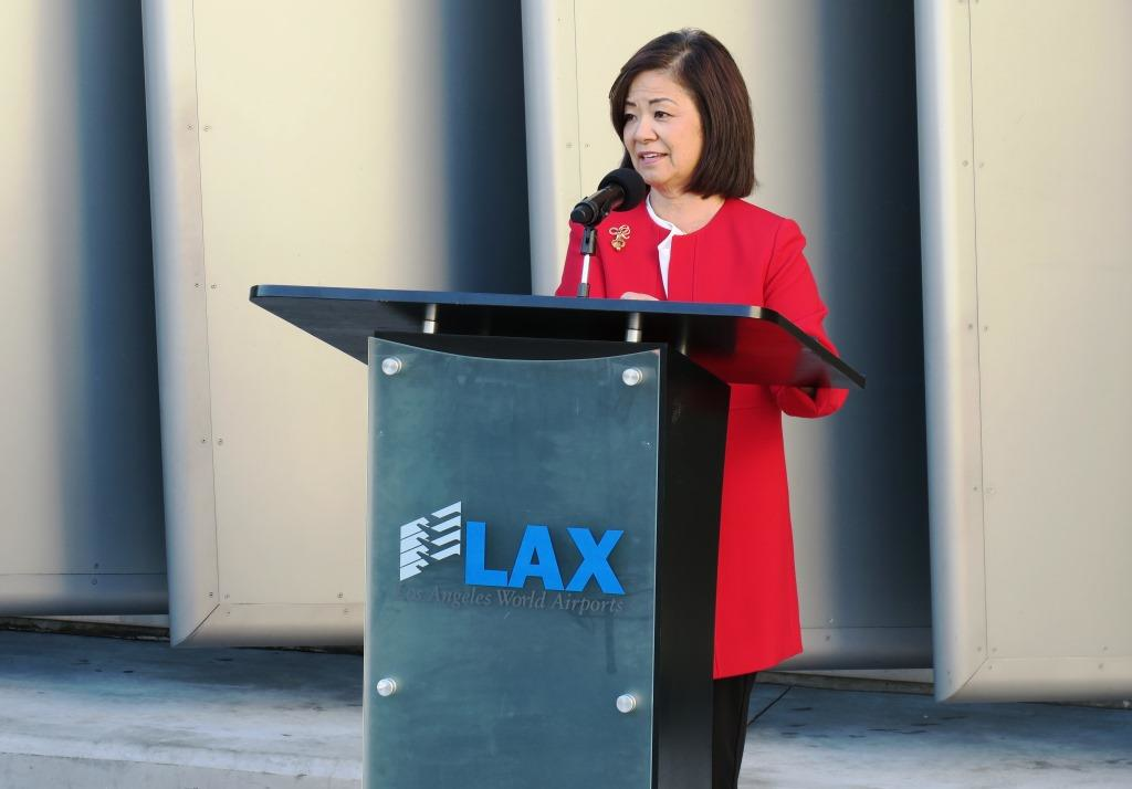 Los Angeles World Airports Chief Experience Officer Barbara Yamamoto shares the holiday travel forecast and tips to better navigate LAX during a Dec. 19 afternoon news conference.