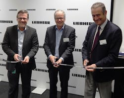 Opening ceremony at the new liaison office of Liebherr-Aerospace in Hamburg.