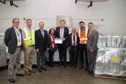 WFS representatives receive their CEIV certificate from: Ronald Schaefer, IATA Assistant Director (center); Joseph Napoli, MDAD Chief of Staff (right of center); and Jimmy Nares, MDAD Marketing Section Chief (far right). WFS representatives receive their CEIV certificate from: Ronald Schaefer, IATA Assistant Director (center); Joseph Napoli, MDAD Chief of Staff (right of center); and Jimmy Nares, MDAD Marketing Section Chief (far right).