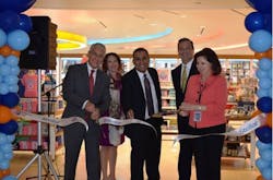 From left to right: John Tiliacos, EVP of operations and customer service; and Vice President of Concessions Laurie Noyes, from Tampa International Airport; Roberto Torres, Black & Denim Inc.; and Padraig Drennan, president and COO; and Susan Stackhouse, CEO, from Stellar Partners. From left to right: John Tiliacos, EVP of operations and customer service; and Vice President of Concessions Laurie Noyes, from Tampa International Airport; Roberto Torres, Black & Denim Inc.; and Padraig Drennan, president and COO; and Susan Stackhouse, CEO, from Stellar Partners.