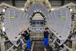 Airbus A380 assemby. Airbus A380 assemby.