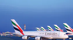 Emirates A380 Fleet at Dubai International.