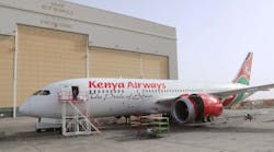 Kenya Airways B787 at Etihad Airways Engineering