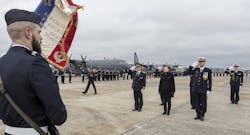 France’s first C-130J Super Hercules was officially welcomed to its new home at Orléans – Bricy Air Base on Jan. 15, 2018. Florence Parly (center), France’s minister of the Armed Forces, hosted a ceremony at the base. France’s first C-130J Super Hercules was officially welcomed to its new home at Orléans – Bricy Air Base on Jan. 15, 2018. Florence Parly (center), France’s minister of the Armed Forces, hosted a ceremony at the base.
