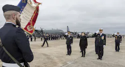 France’s first C-130J Super Hercules was officially welcomed to its new home at Orléans – Bricy Air Base on Jan. 15, 2018. Florence Parly (center), France’s minister of the Armed Forces, hosted a ceremony at the base. France’s first C-130J Super Hercules was officially welcomed to its new home at Orléans – Bricy Air Base on Jan. 15, 2018. Florence Parly (center), France’s minister of the Armed Forces, hosted a ceremony at the base.