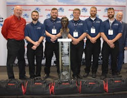 United Airlines Team Cleveland winners of the 2017 William F. &ldquo;Bill&rdquo; O&rsquo;Brien Award for Excellence in Aircraft Maintenance.