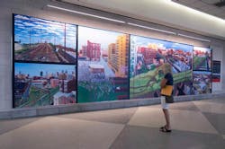 Her Philadelphia by Philadelphia artist Sarah McEneaney on display in Terminal D Her Philadelphia by Philadelphia artist Sarah McEneaney on display in Terminal D