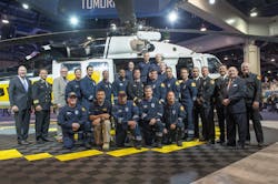 Sikorsky, a Lockheed Martin Company, honored the Los Angeles County Fire Department for its search and rescue efforts and superior helicopter maintenance while battling numerous wildfires during the 2017-2018 fire season. Sikorsky, a Lockheed Martin Company, honored the Los Angeles County Fire Department for its search and rescue efforts and superior helicopter maintenance while battling numerous wildfires during the 2017-2018 fire season.