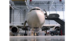 A UPS aircraft inside one of the HAECO Americas' hangars. A UPS aircraft inside one of the HAECO Americas' hangars.