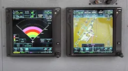 The JETTECH touchscreen GTN 650/750 flight deck instrumentation installation for the Citation 550 FlightSafety Simulator.