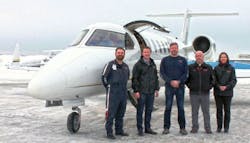 (L-R) Guardian Flight Alaska's Nathan Larson-Alexander, Pilot; Jared Sherman, Executive Director Alaska; Tim Manier, Chief Pilot; Christopher Olsen, Medical Department Chief; Juliann McCabe, Regional Program Director. (L-R) Guardian Flight Alaska's Nathan Larson-Alexander, Pilot; Jared Sherman, Executive Director Alaska; Tim Manier, Chief Pilot; Christopher Olsen, Medical Department Chief; Juliann McCabe, Regional Program Director.