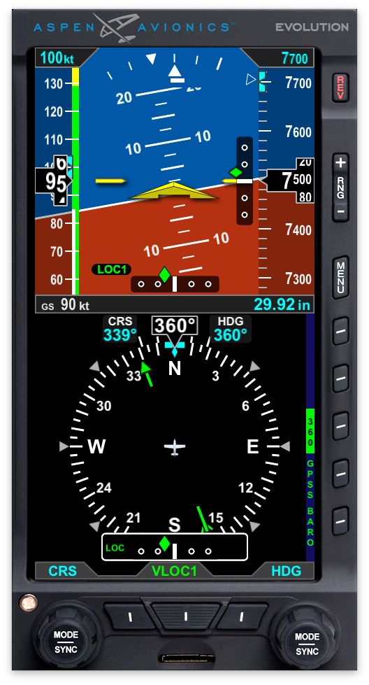 E5 Screen Grab with Glideslope and LOC 5ab961b234013