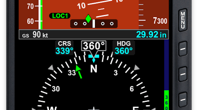 E5 Screen Grab with Glideslope and LOC 5ab961b234013