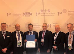 Pictured left to right, Peter Skiczuk, Frequentis vice president defense; Herman Mattanovich, member of the Frequentis Executive Board; Martin Rampl, managing director, Frequentis Australasia; Jason Harfield, CEO Air Services Australia; Hannu Juurakko, Frequentis vice president ATM; Jean Marc Alias, Thales vice president ATM. Pictured left to right, Peter Skiczuk, Frequentis vice president defense; Herman Mattanovich, member of the Frequentis Executive Board; Martin Rampl, managing director, Frequentis Australasia; Jason Harfield, CEO Air Services Australia; Hannu Juurakko, Frequentis vice president ATM; Jean Marc Alias, Thales vice president ATM.