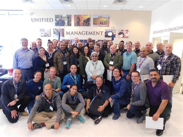 Participants from LAWA Airport Operations, Maintenance Services Division, Information Technology & Management Group, Facilities Maintenance and Utilities Group, Public Relations Division, LAX Airport Police Division, and Los Angeles City Fire Department completed a five-day emergency preparedness course, which covered planning, logistics, operations, finance and more.