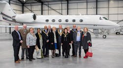 The mayors enjoyed a presentation by community engagement manager Colin Hitchins on London Biggin Hill&rsquo;s job creation, investment and infrastructure plans before embarking on a tour of the airport, which included the newly expanded Bombardier Corporate Jet facility.