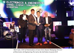 This year&rsquo;s award was presented to Electronics &amp; Engineering Pte Ltd (E&amp;E) Deputy Managing Director, Gary Goh at the 2018 InAVation Awards ceremony on Feb. 6, in Amsterdam during ISE 2018. Also present at the awards ceremony was NanoLumens CEO Rick Cope.