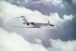 The Bombardier Global 7000 aircraft.