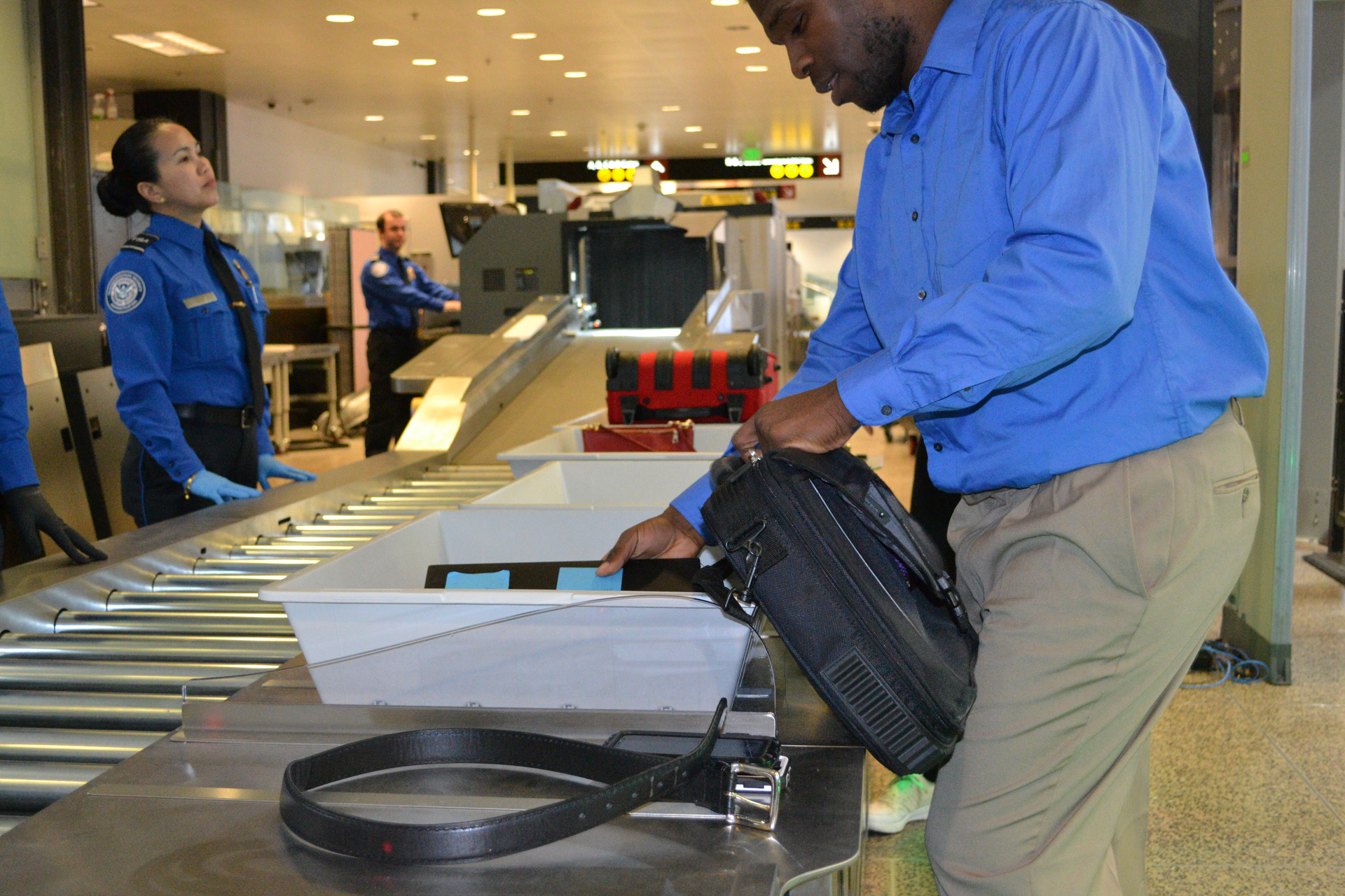 Automatic screening lanes at TSA checkpoints can add up to 30 percent efficiency in moving passengers through to the sterile side of the terminal.