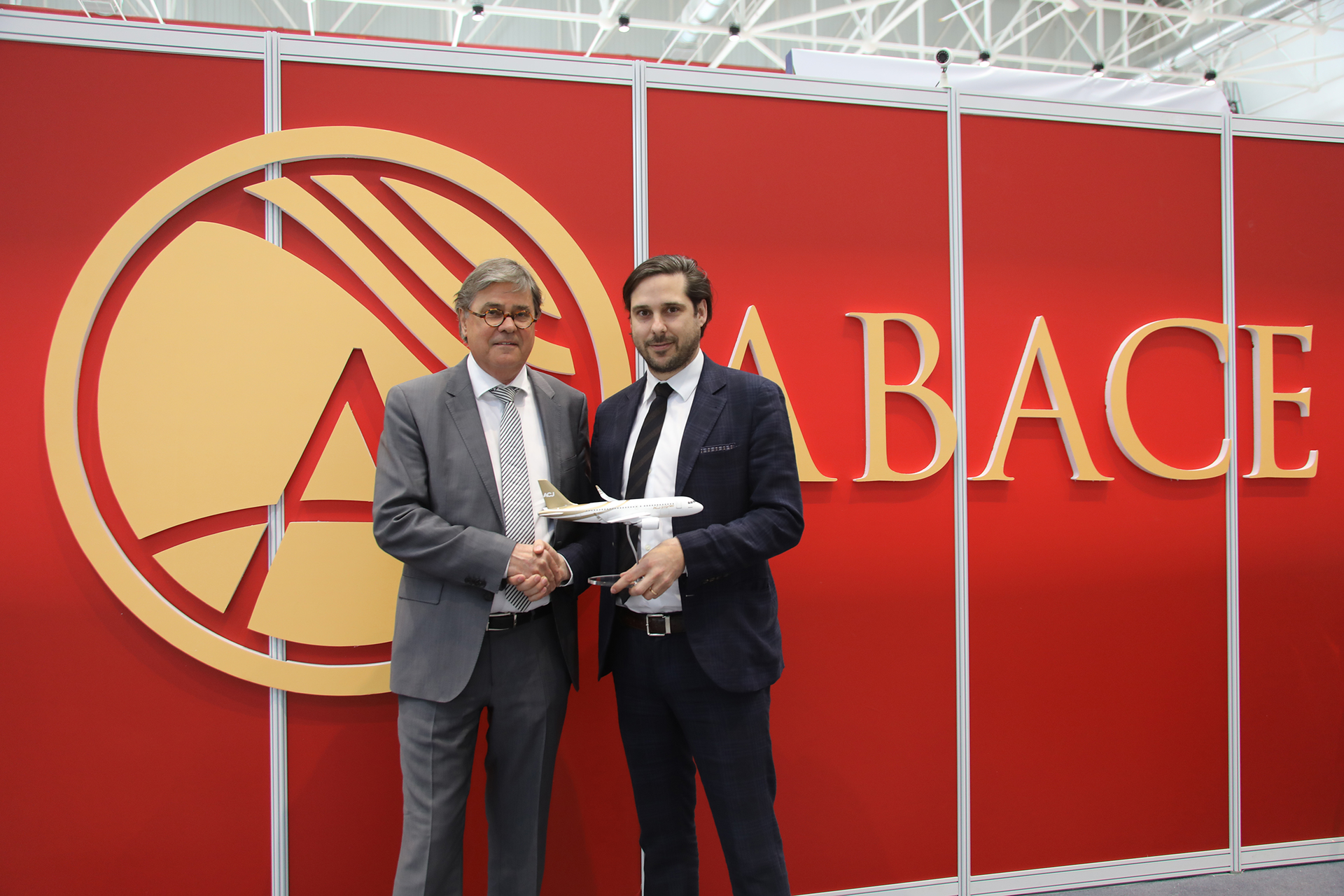 Luca Madone K5 Aviation and Johan van Dorst Fokker Techniek at ABACE 2018.