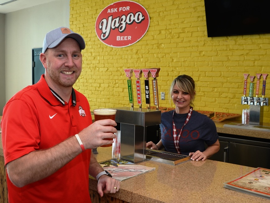 Yazoo beers featured at Nashville International Airport include the original Pale Ale, Dos Perros, Sly Rye Porter, and the award-winning Sue and Hefeweizen.