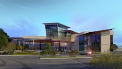 Rendering of the new executive terminal at McKinney airport. Rendering of the new executive terminal at McKinney airport.