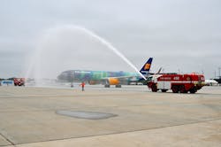 Icelandair offers four weekly roundtrip flights from BWI Marshall with its Boeing 757-200 aircraft. Icelandair offers four weekly roundtrip flights from BWI Marshall with its Boeing 757-200 aircraft.
