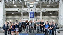 The Ascent factory tour concluded at a flexible wing holding fixture, slated to serve on the Lockheed Martin&rsquo;s F-35 assembly line in Fort Worth.