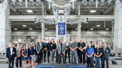 The Ascent factory tour concluded at a flexible wing holding fixture, slated to serve on the Lockheed Martin’s F-35 assembly line in Fort Worth.