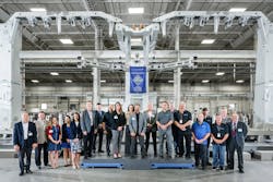 The Ascent factory tour concluded at a flexible wing holding fixture, slated to serve on the Lockheed Martin&rsquo;s F-35 assembly line in Fort Worth.