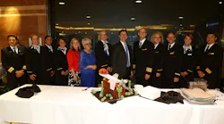 From left to right, Condor Crew members pose with Phoenix Councilwoman Kate Gallego, Phoenix Vice Mayor Thelda Williams, Phoenix Mayor Greg Stanton, and Condor Captain Dirk Seitz.