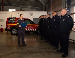 Vanessa Hopkins, 25, steps into the role with the newly appointed &lsquo;Green&rsquo; Watch, the creation of which has produced 11 new firefighting jobs.