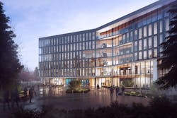 Designed by the architecture firm NBBJ, the Hub will include centralized space dedicated to a number of functions that support our frontline employees.