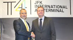 Alan Pellegrini and Gert-Jan de Graaff commemorating the Security Operations Center grand opening.