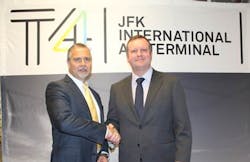 Alan Pellegrini and Gert-Jan de Graaff commemorating the Security Operations Center grand opening. Alan Pellegrini and Gert-Jan de Graaff commemorating the Security Operations Center grand opening.