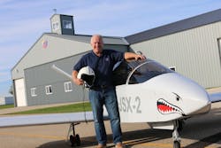 John Monnett with SubSonex JSX-2 N241SJ after completing the second JSX-2’s first flight in October, 2015 John Monnett with SubSonex JSX-2 N241SJ after completing the second JSX-2’s first flight in October, 2015