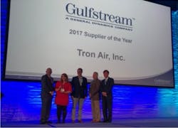 The 2017 Supplier of the Year Award from Gulfstream Tronair 6 7 5b199ed6ddcc0