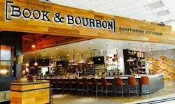 Book & Bourbon Southern Kitchen showcases one of the region’s favorite adult beverages at Louisville International Airport. Book & Bourbon Southern Kitchen showcases one of the region’s favorite adult beverages at Louisville International Airport.