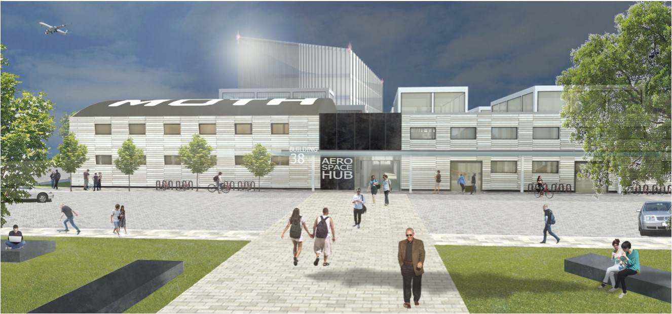 Rendering of the proposed Downsview Aerospace Hub.