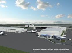 The facility will not only include a state-of-the-art 180,000 square foot hangar complex consisting of eight large cabin-class sized hangars and an additional 30,000 square feet of office and shop space but will also be the home of Banyan&rsquo;s Northside FBO terminal