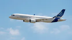 A220 300 in flight.