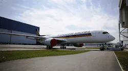 The first Ultra Long Range A350 XWB rolls out in Singapore Airlines’ livery