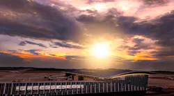 Adding to the ambience, Interconnected, the largest public artwork of its kind in the nation and visible from both inside and outside the terminal, serves as the expansion’s focal point.