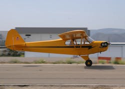 A vintage Piper Cub touches down at the Lompoc Airport during a previous WEST COAST CUB FLY-IN event. This year marks the fly-in's 34th anniversary. A vintage Piper Cub touches down at the Lompoc Airport during a previous WEST COAST CUB FLY-IN event. This year marks the fly-in's 34th anniversary.
