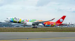 Sichuan Airlines takes delivery of its first Airbus A350-900.